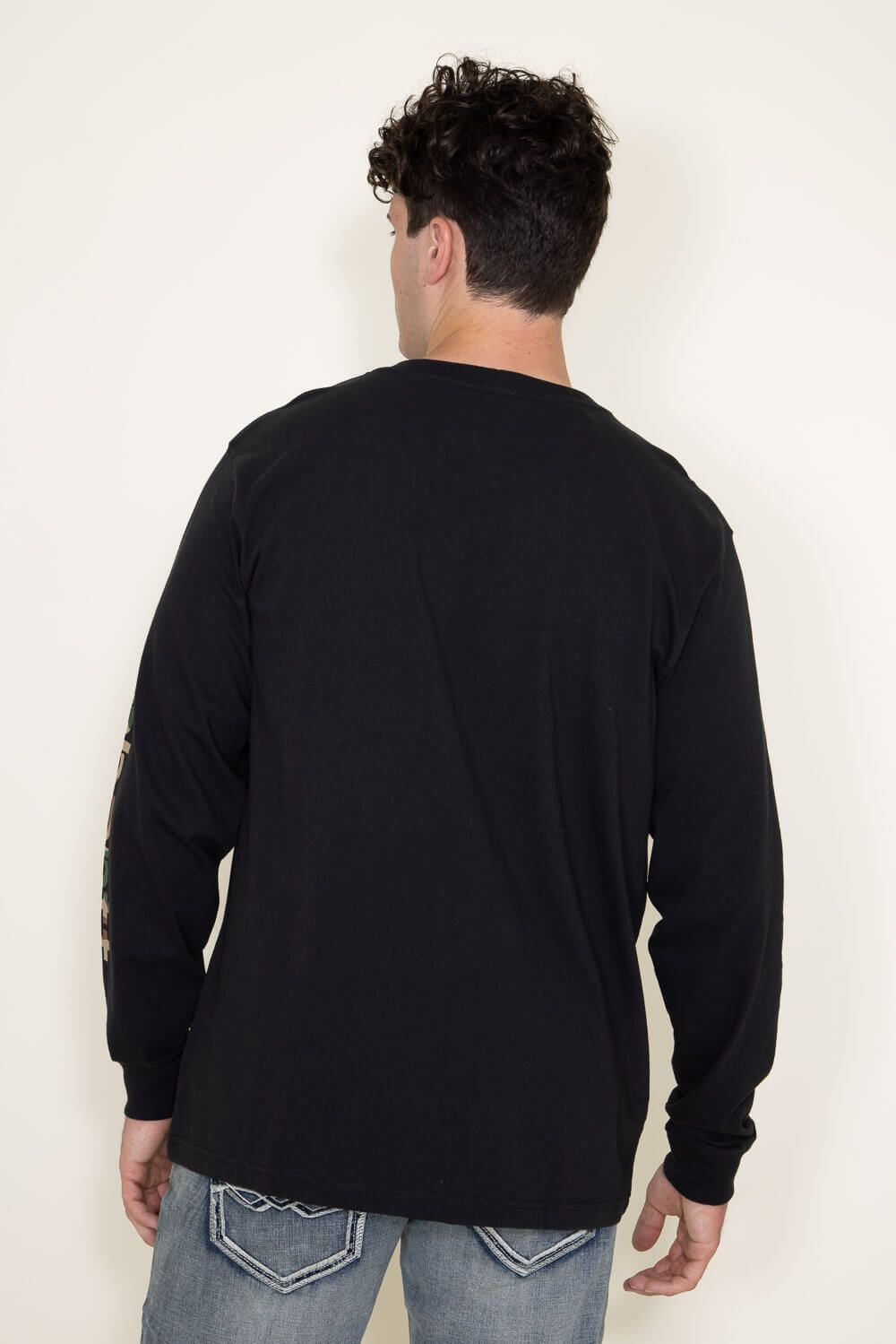 Carhartt Long Sleeve Camo Logo Sleeve Graphic T-Shirt for Men in Black | 105959-001 sold by Glik’s product image thumbnail 2