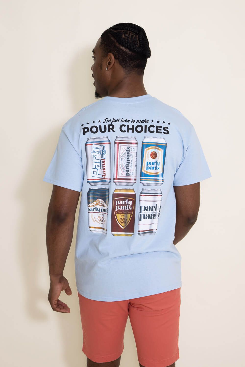 Party Pants Pour Choices T-Shirt for Men in Light Blue | PM201198-LBLU sold by Glik’s product image thumbnail 2