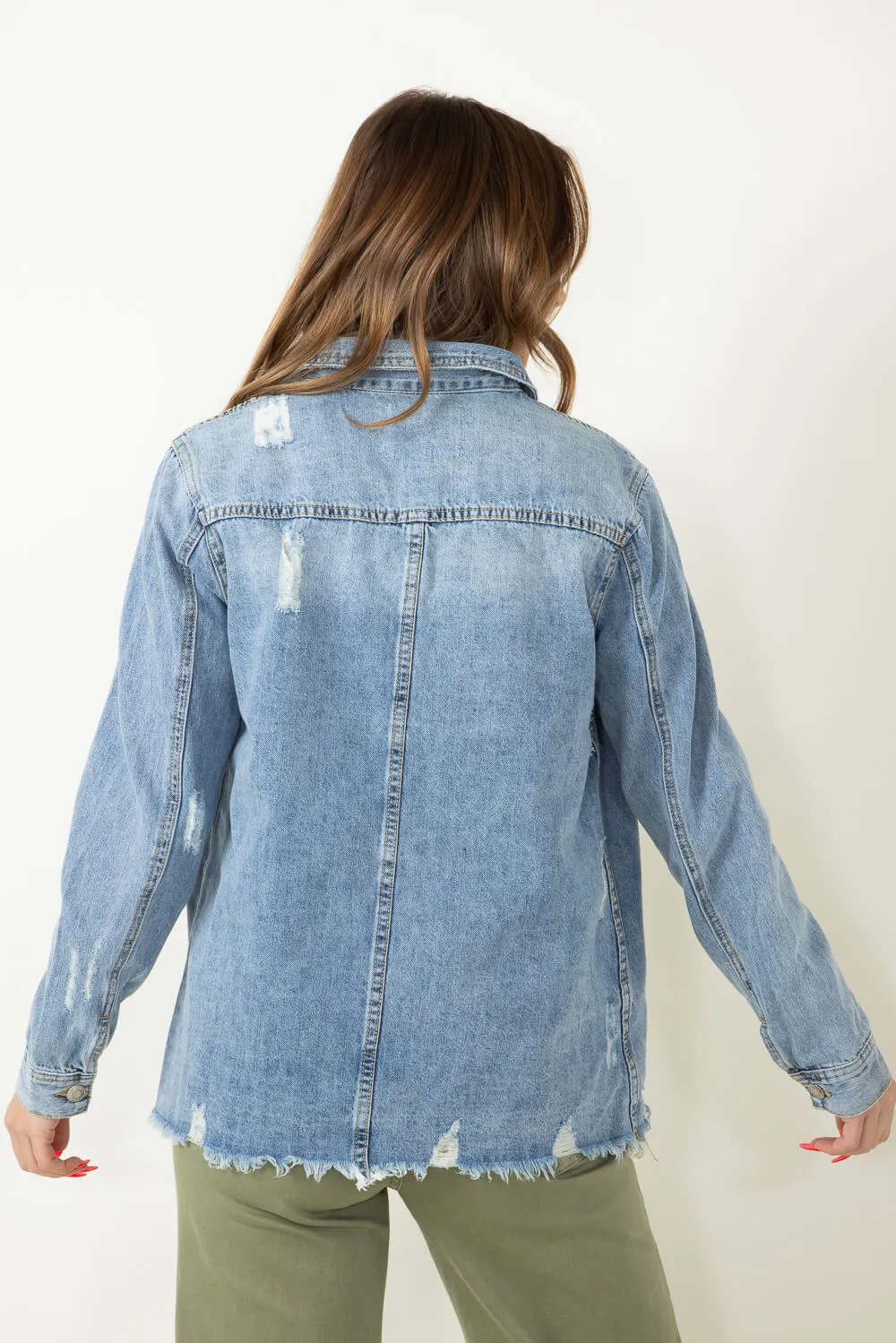 Thread & Supply Villa Denim Jacket for Women in Medium Wash | J1133CDTS-DENIM sold by Glik’s product image thumbnail 4