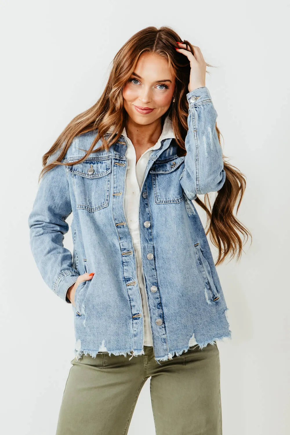 Thread & Supply Villa Denim Jacket for Women in Medium Wash | J1133CDTS-DENIM sold by Glik’s