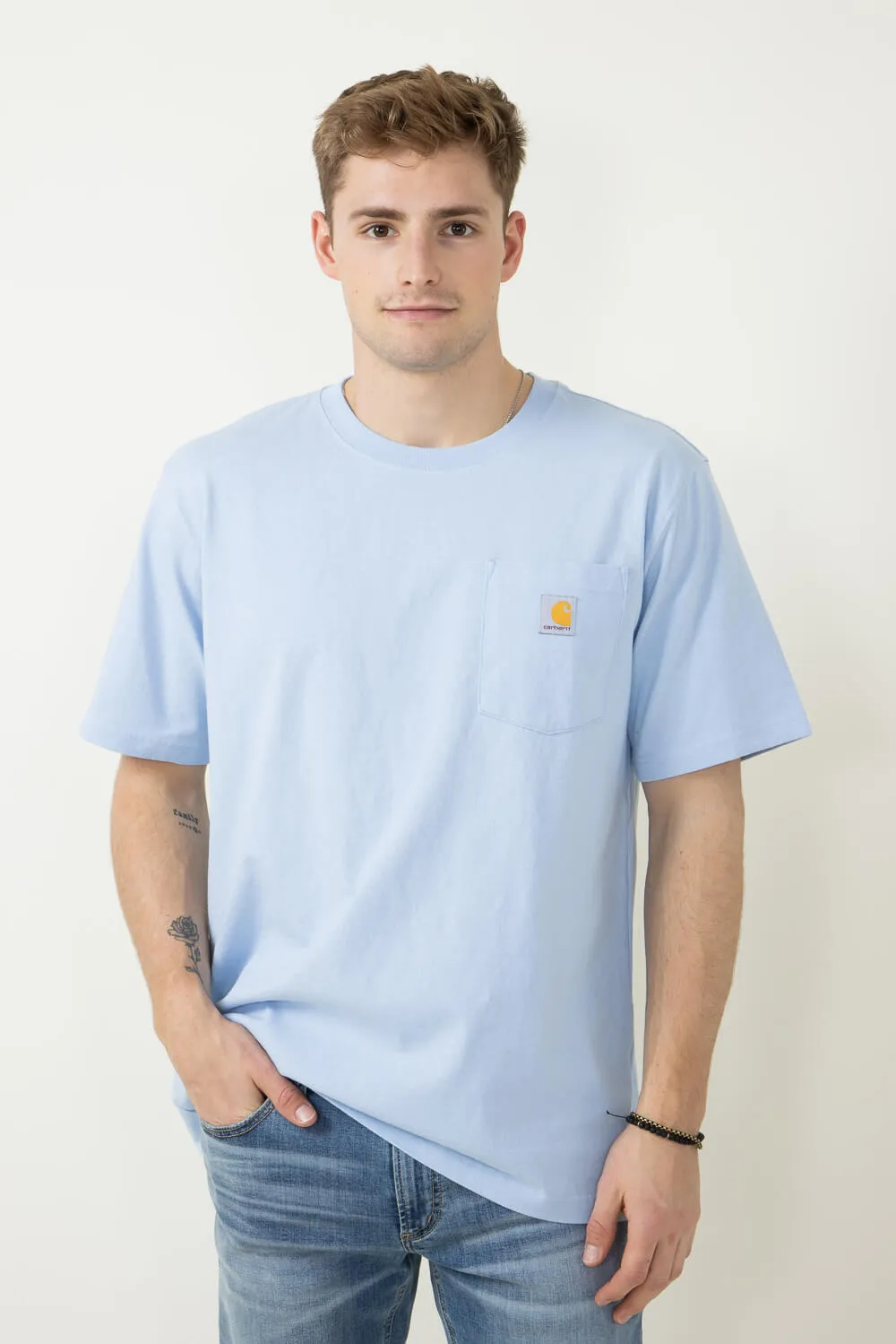 Carhartt Relaxed Heavyweight Pocket C Graphic T-Shirt for Men in Blue | 106149-HC5-FOGBLUE sold by Glik’s product image thumbnail 2