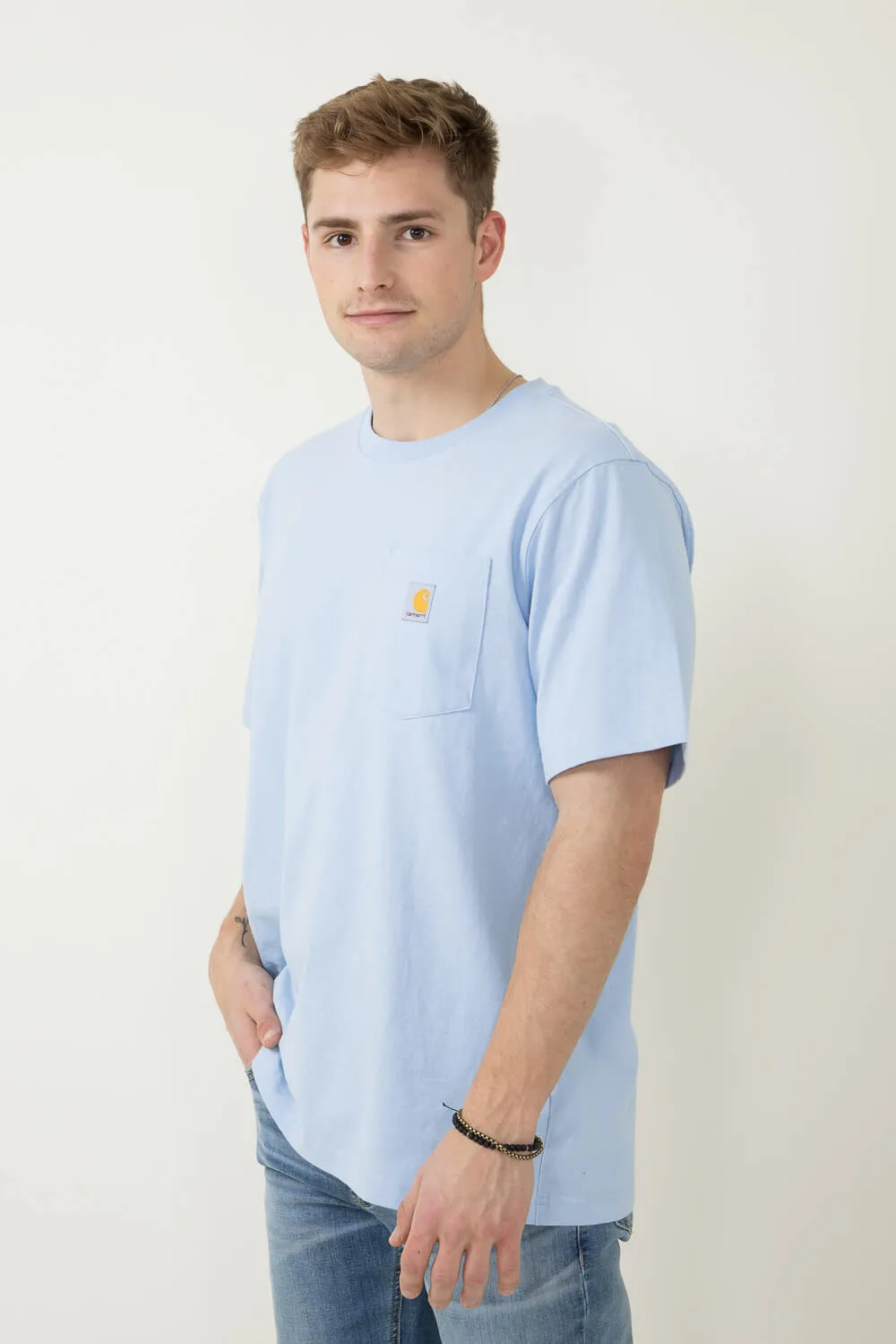 Carhartt Relaxed Heavyweight Pocket C Graphic T-Shirt for Men in Blue | 106149-HC5-FOGBLUE sold by Glik’s product image thumbnail 4
