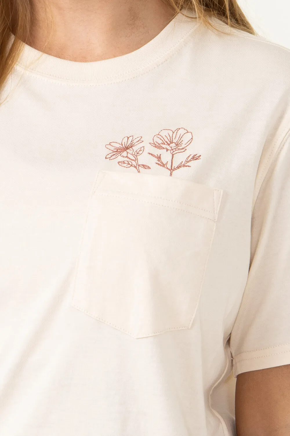 Carhartt Loose Fit Lightweight Flower Pocket T-Shirt for Women in Oatmeal | 106174-W26 sold by Glik’s product image thumbnail 3