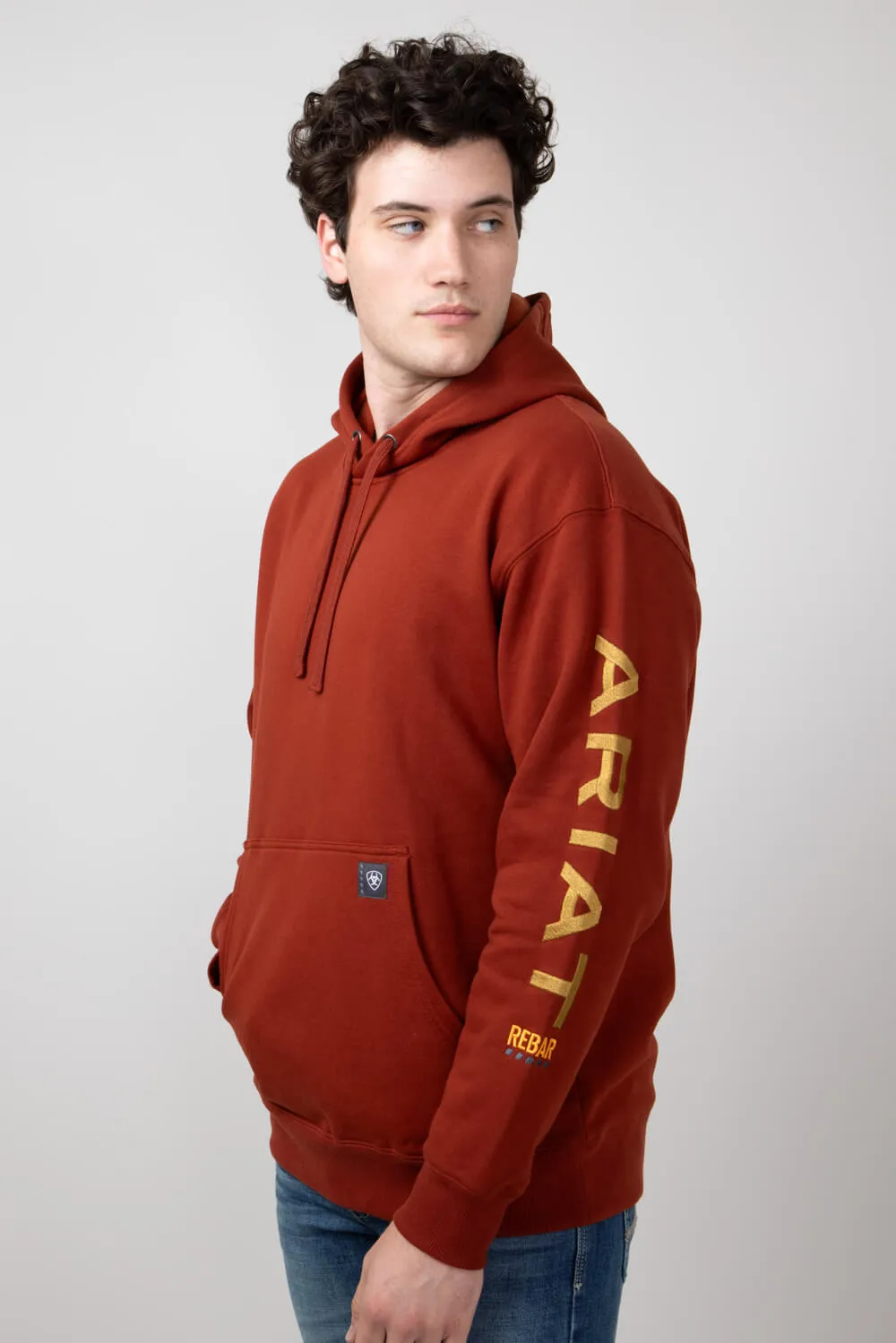 Ariat Rebar Graphic Hoodie for Men in Burnt Henna | 10052865-BURNTHENNA sold by Glik’s product image thumbnail 4