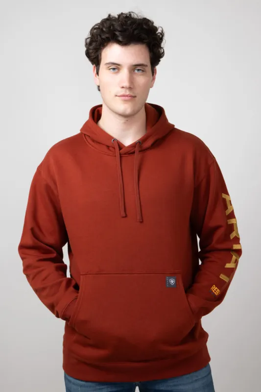 Ariat Rebar Graphic Hoodie for Men in Burnt Henna | 10052865-BURNTHENNA sold by Glik’s