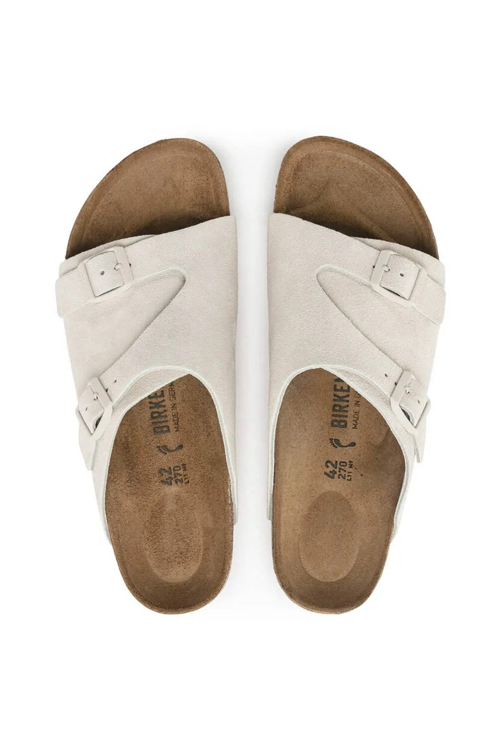 Birkenstock Zurick Suede Sandals for Women in Antique White | 1025008 sold by Glik’s product image thumbnail 5