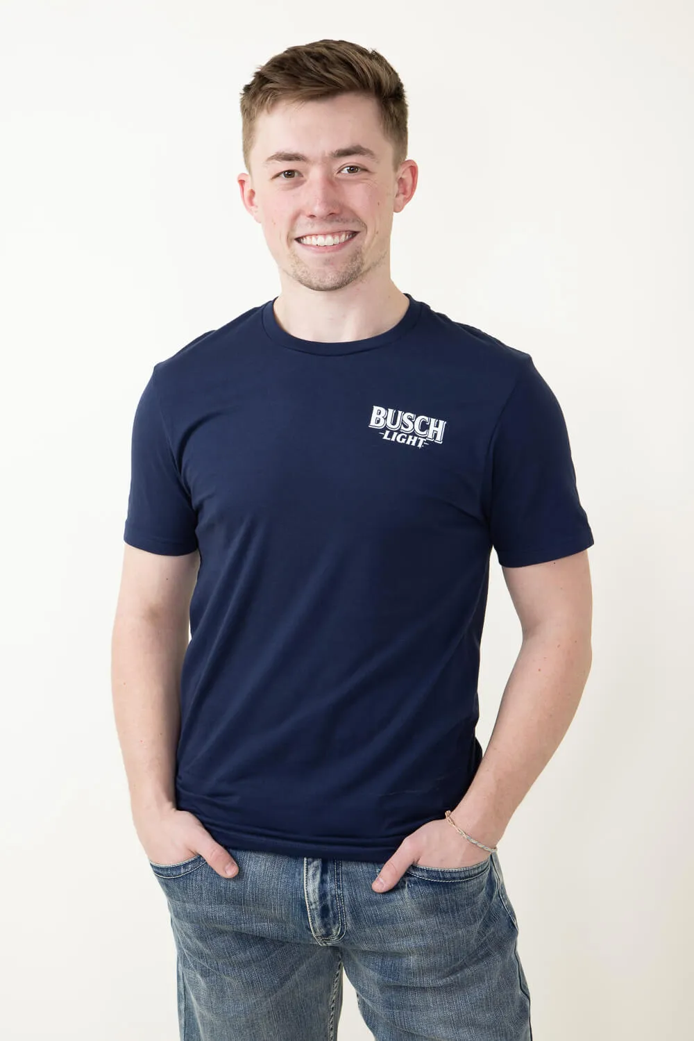 Busch Light Can T-Shirt for Men in Navy Blue | 3371-NAVY sold by Glik’s product image thumbnail 2