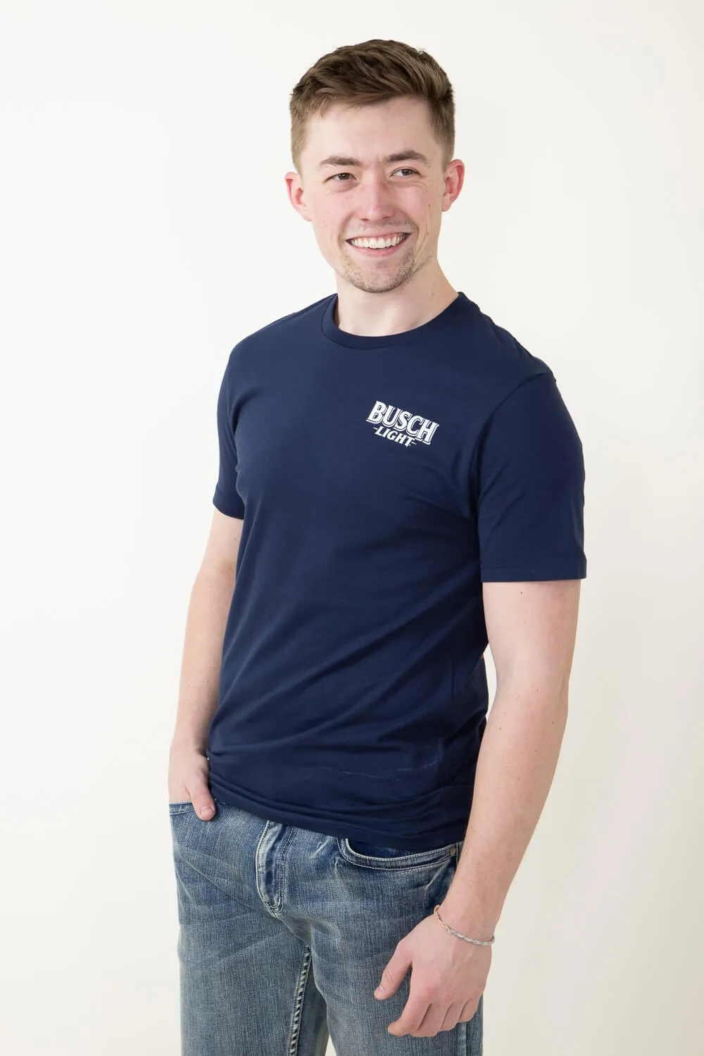 Busch Light Can T-Shirt for Men in Navy Blue | 3371-NAVY sold by Glik’s product image thumbnail 3