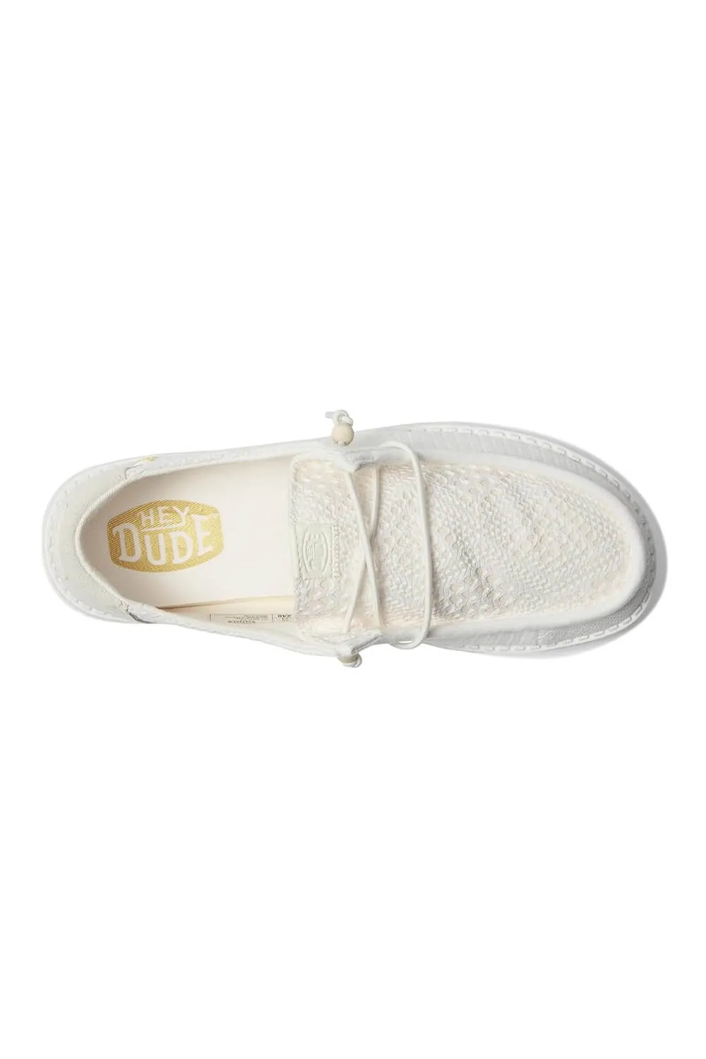 HEYDUDE Women’s Wendy Boho Crochet Shoes in Ivory | 41039-105 sold by Glik’s product image thumbnail 3
