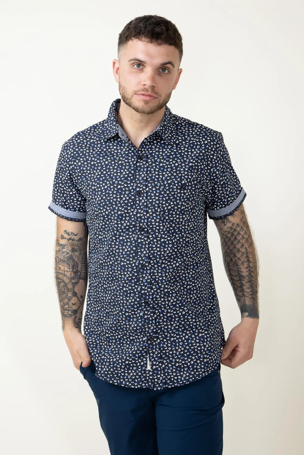 Weatherproof Vintage Woven Print Button Down Shirt for Men in Blue | S2484244GK-POLARNIGHT sold by Glik’s product image thumbnail 2