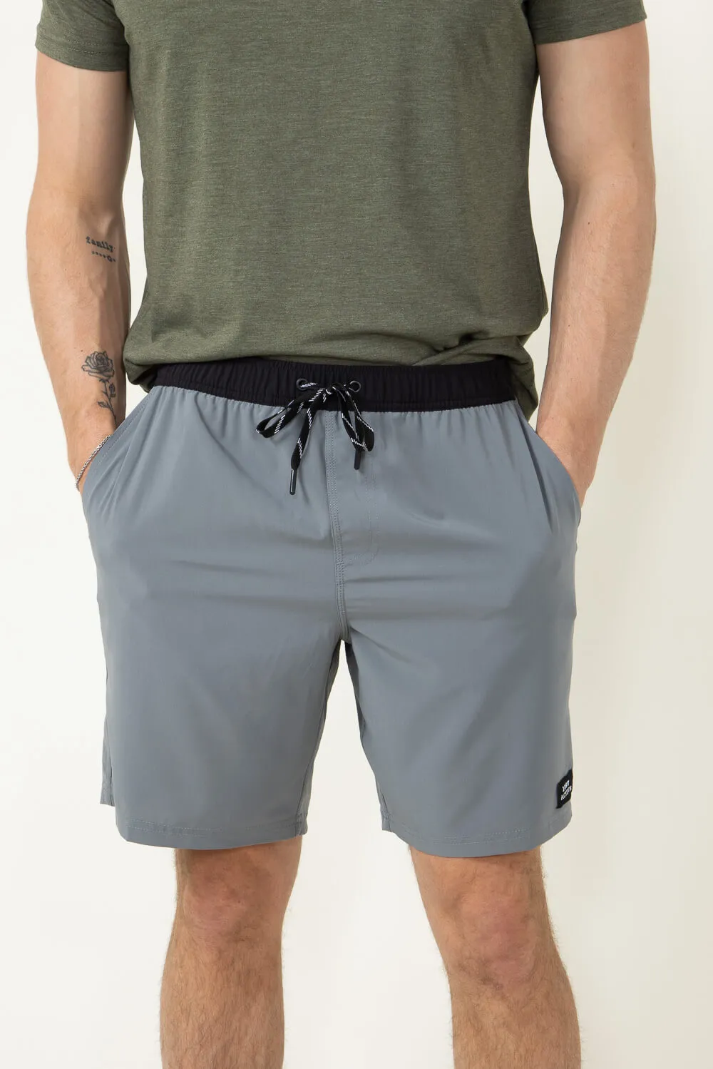 1897 Active Levitate Shorts for Men in Grey | STEW26-CHARCOAL sold by Glik’s product image thumbnail 2