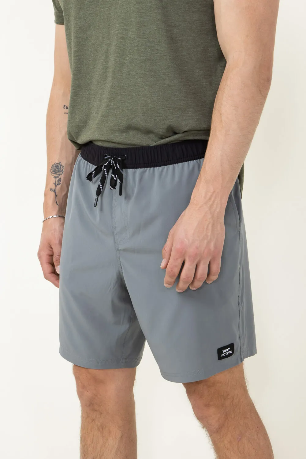 1897 Active Levitate Shorts for Men in Grey | STEW26-CHARCOAL sold by Glik’s product image thumbnail 4