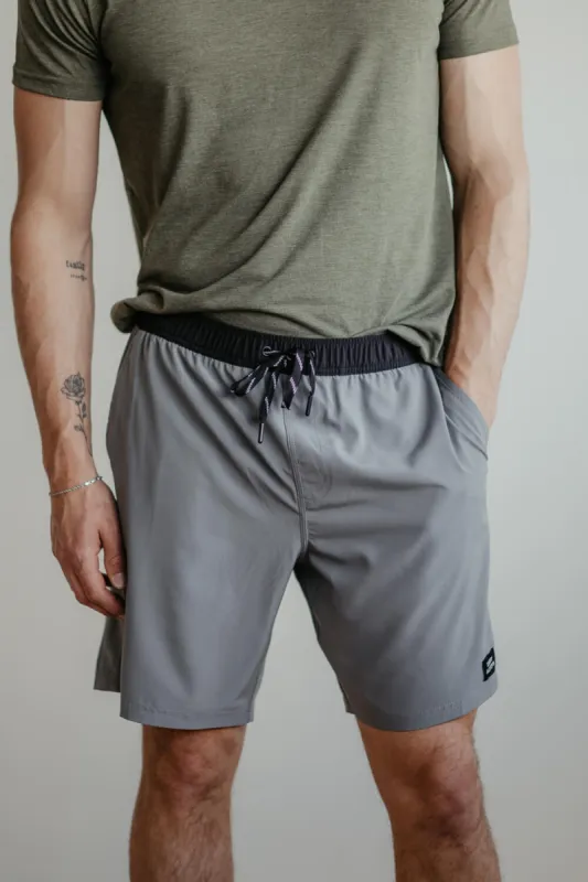 1897 Active Levitate Shorts for Men in Grey | STEW26-CHARCOAL sold by Glik’s
