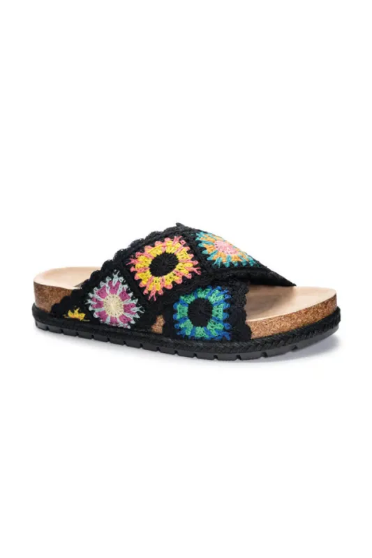 Dirty Laundry Tacoma Xcross Crochet Sandals for Women in Black | TACOMA-BLACK MULTI sold by Glik’s
