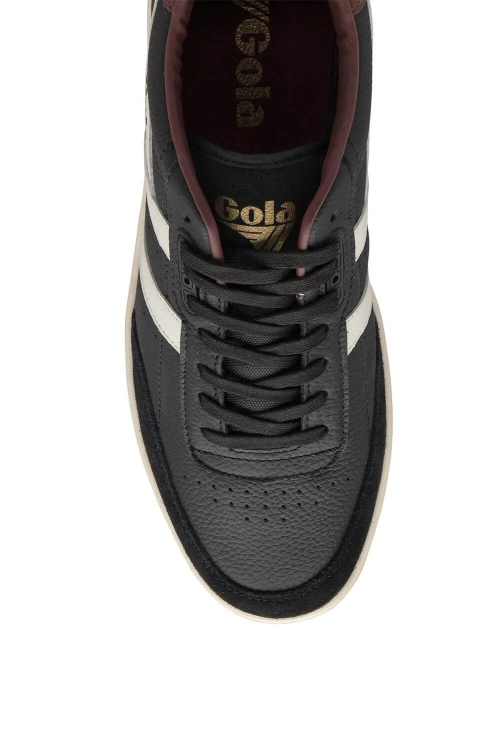 Gola Classics Contact Leather Sneakers for Men in Black | CMB261-BLACK/WHITE sold by Glik’s product image thumbnail 4