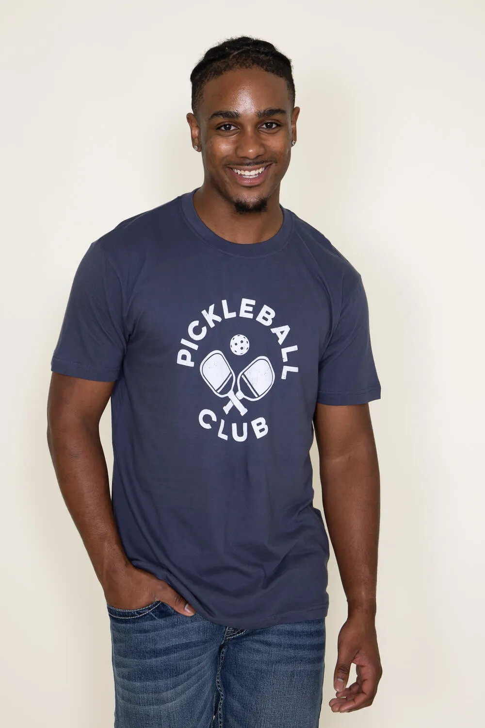 American Needle Pickleball Club T-Shirt for Men in Navy Blue | RJB591A-PBALL-NAVY sold by Glik’s