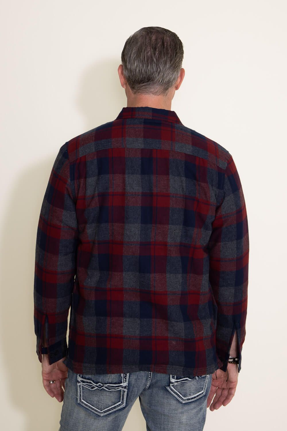 Weatherproof Vintage Sherpa Lined Shirt Jacket for Men in Red | F235441GK-REDDAHLIA sold by Glik’s product image thumbnail 3