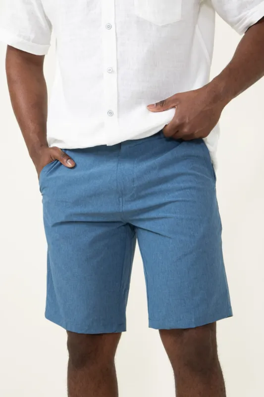 1897 Original Heather Hybrid Shorts for Men in Cobalt Blue | XM9821-GL-HCOBALT sold by Glik’s