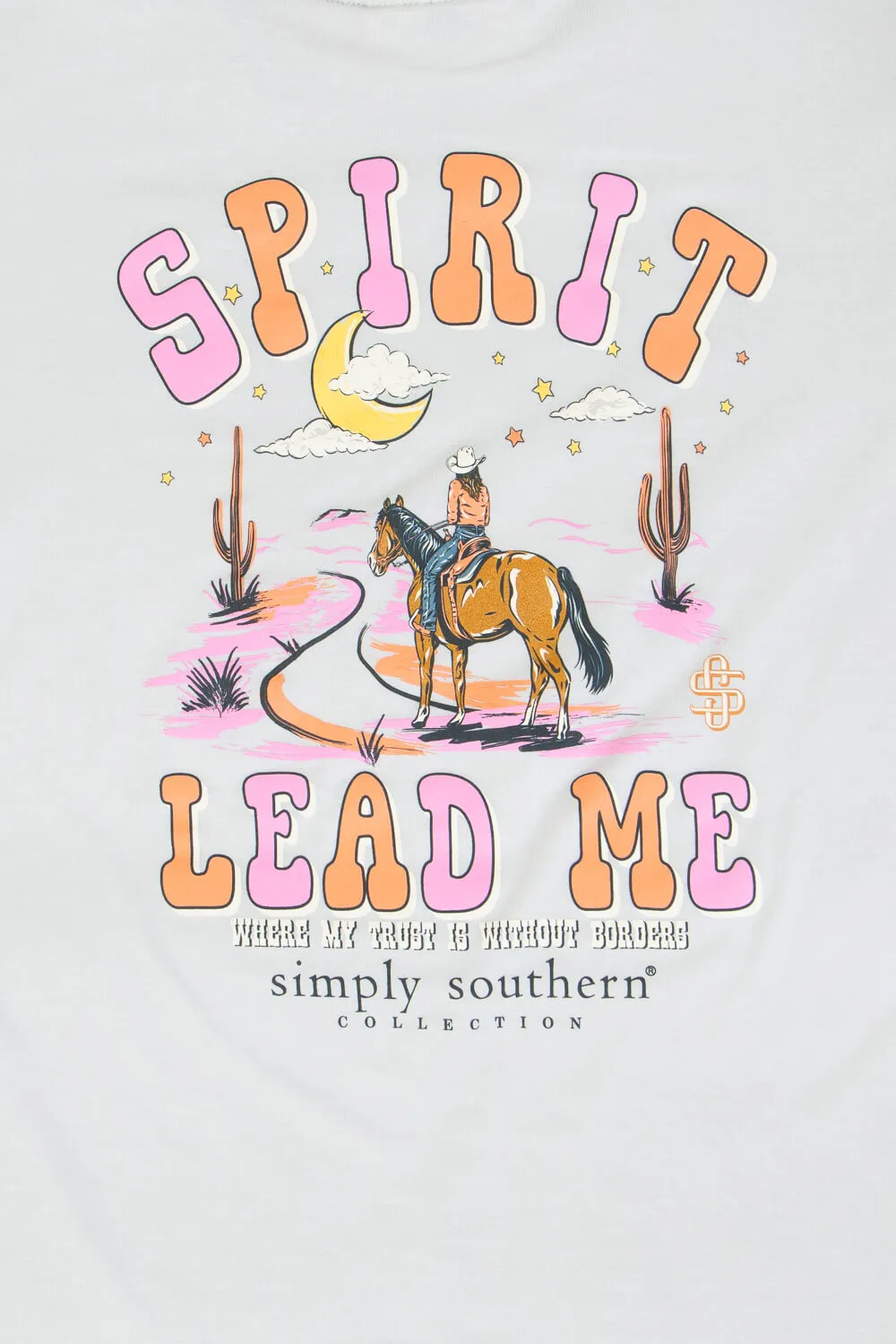 Simply Southern Youth Spirit Lead Me T-Shirt for Girls in Grey | YTH-SS-SPIRIT-WHITEWATER sold by Glik’s product image thumbnail 2