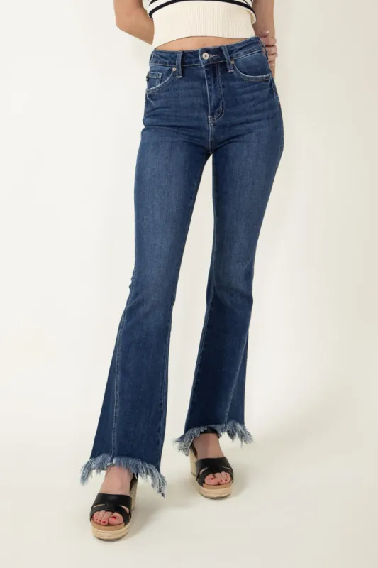 KanCan Brooklyn High Rise Fray Hem Bootcut Jeans for Women | KC5224D sold by Glik’s