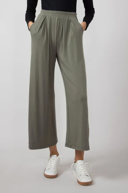 Wide Leg Lounge Pants for Women in Vintage Olive | P70206A-VINTAGEOLIVE sold by Glik’s