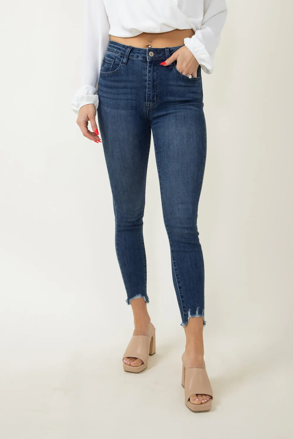 KanCan Relik High Rise Frayed Ankle Skinny Jeans for Women | KC11256M sold by Glik’s product image thumbnail 4