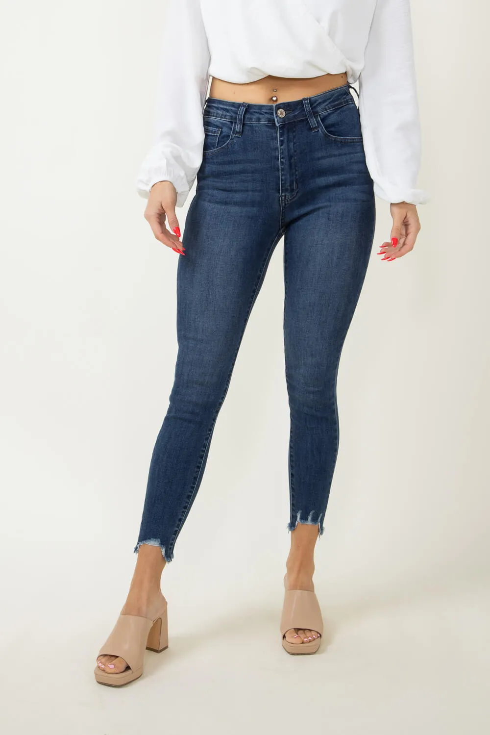 KanCan Relik High Rise Frayed Ankle Skinny Jeans for Women | KC11256M sold by Glik’s product image thumbnail 3