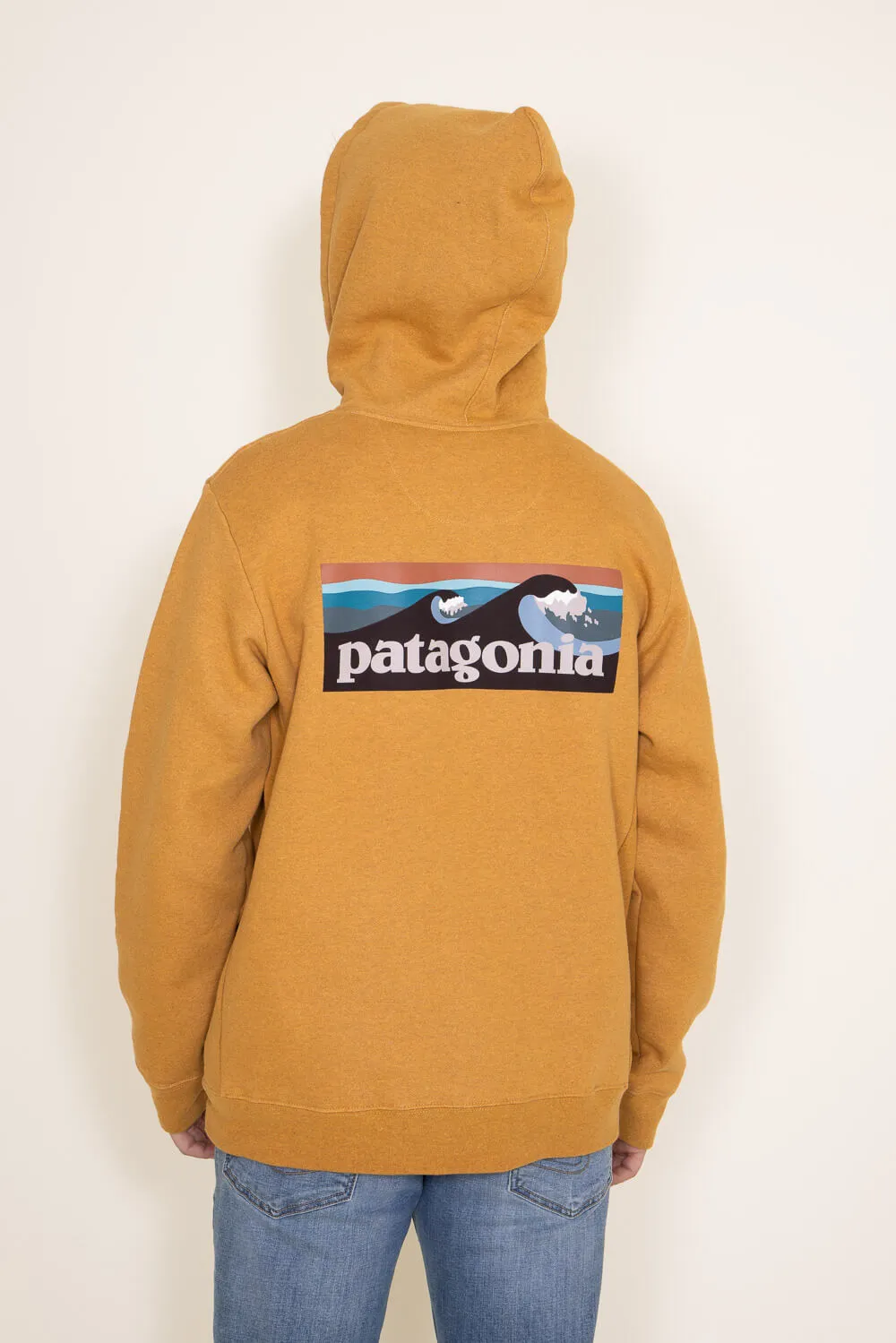 Patagonia Men’s Boardshort Logo Uprisal Hoodie in Mango Yellow | 39665-DMGO sold by Glik’s product image thumbnail 3