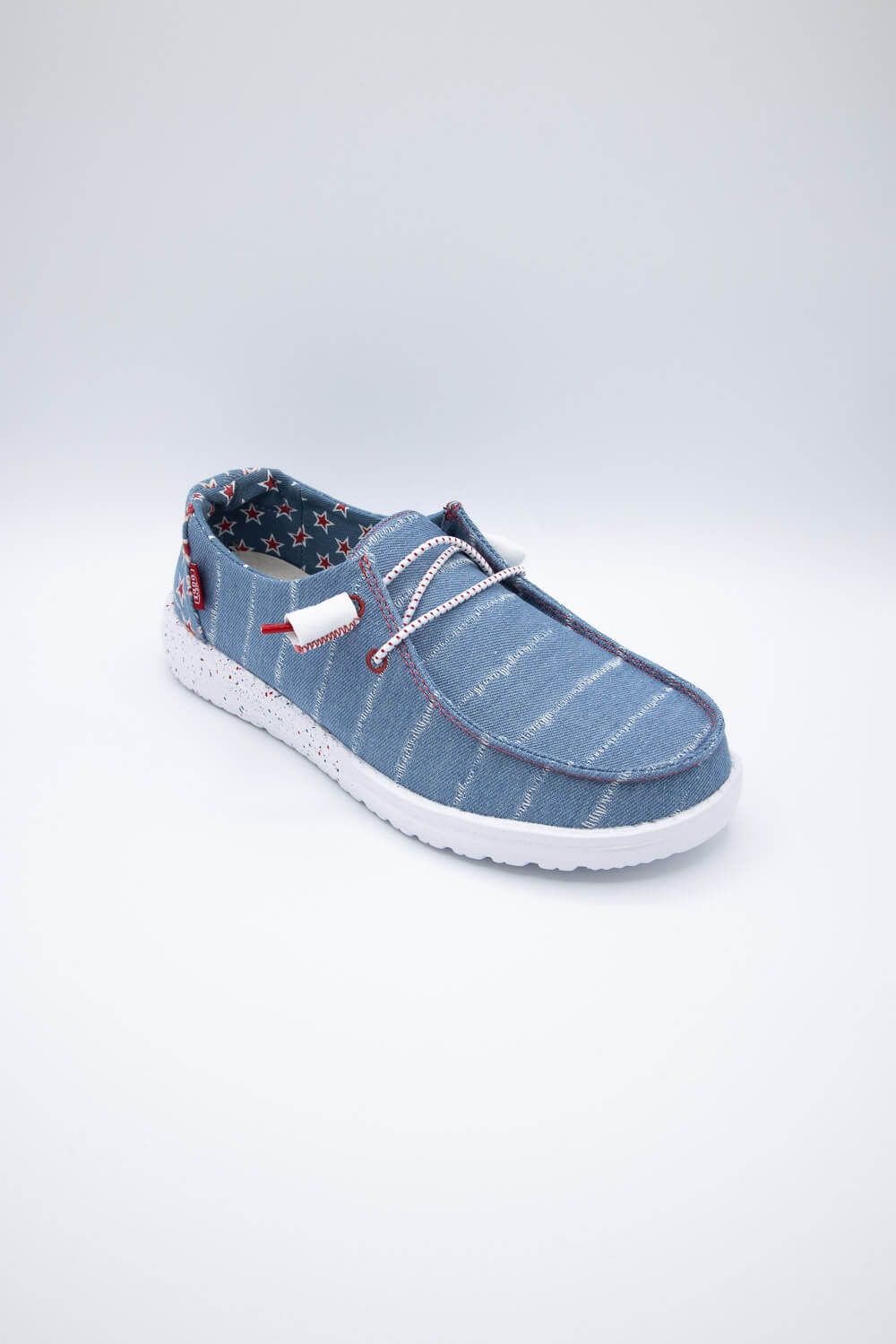 HEYDUDE Women’s Wendy Patriotic Shoes in Denim Star | 40158-4NR sold by Glik’s