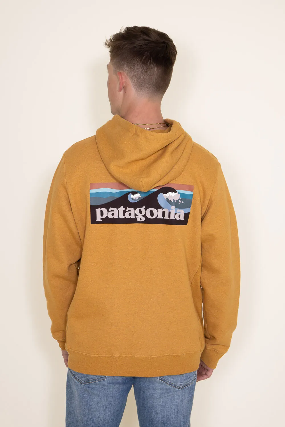 Patagonia Men’s Boardshort Logo Uprisal Hoodie in Mango Yellow | 39665-DMGO sold by Glik’s product image thumbnail 5