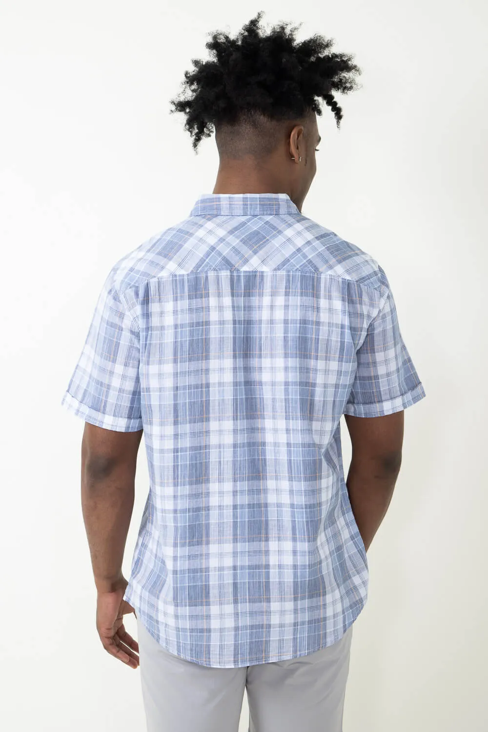 Weatherproof Vintage Cotton Plaid Button Down Shirt for Men in Blue | S2484281GK-KENTUCKYBLU sold by Glik’s product image thumbnail 2