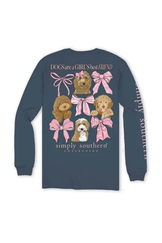 Simply Southern Plus Size Long Sleeve Dogs Are Girl’s Best Friend for Women in Mirage | EXT-LS-DOGS-MIRAGE sold by Glik’s