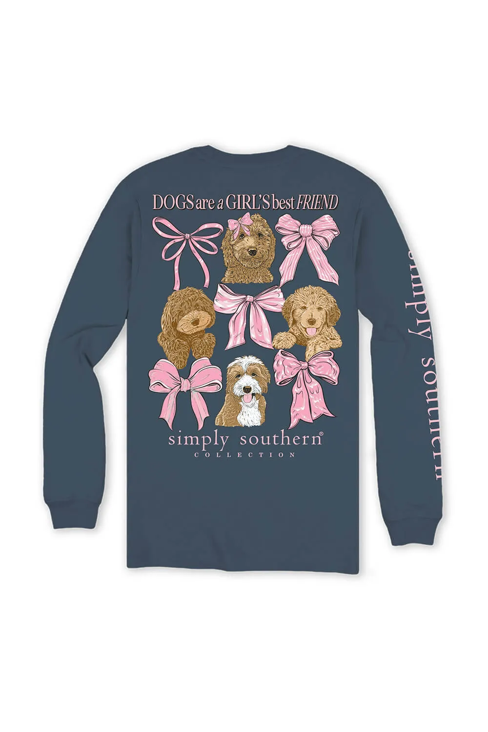 Simply Southern Plus Size Long Sleeve Dogs Are Girl’s Best Friend for Women in Mirage | EXT-LS-DOGS-MIRAGE sold by Glik’s