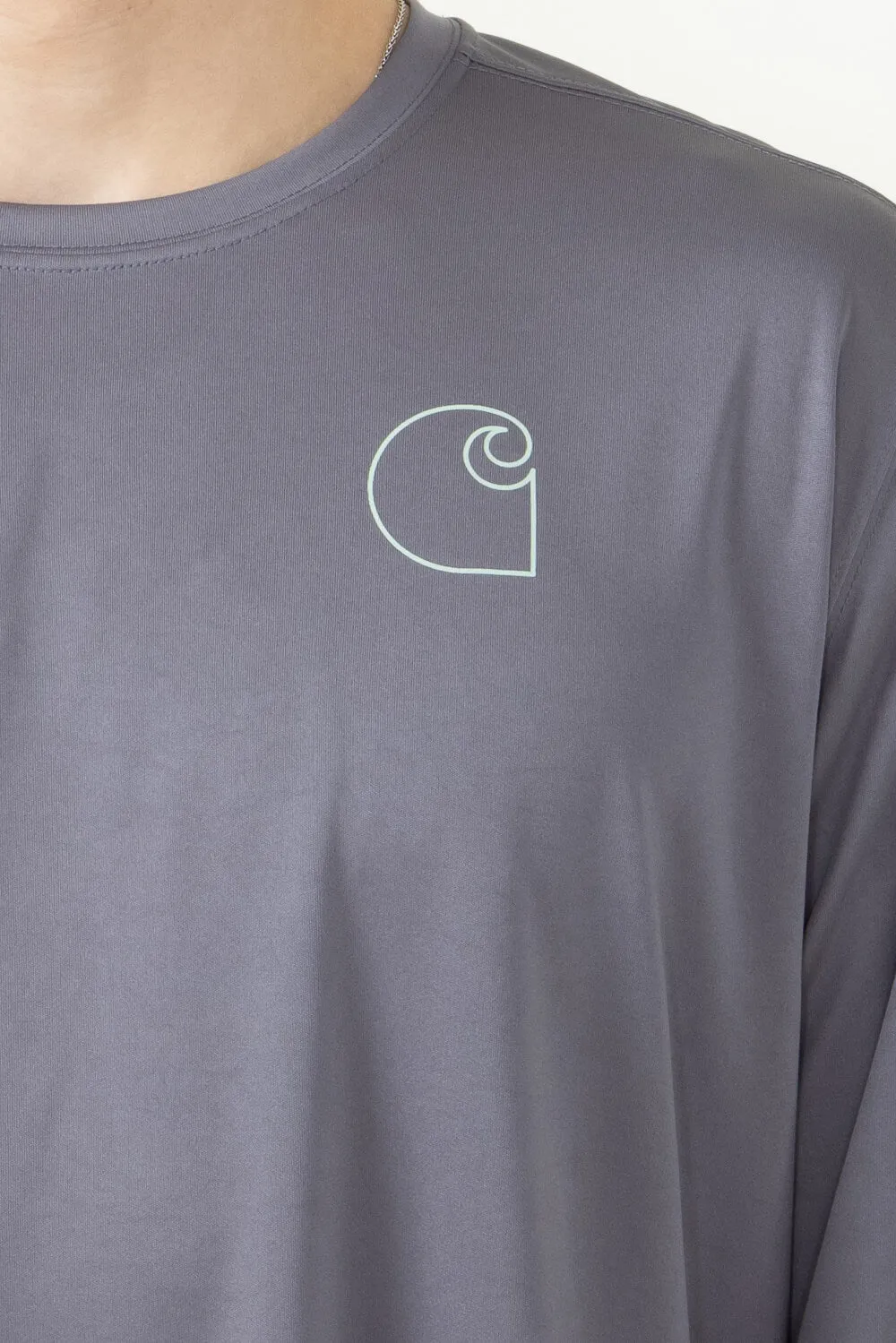 Carhartt Long Sleeve Force Sun Defender Graphic T-Shirt for Men in Steel | 106164-STL-STEEL sold by Glik’s product image thumbnail 3