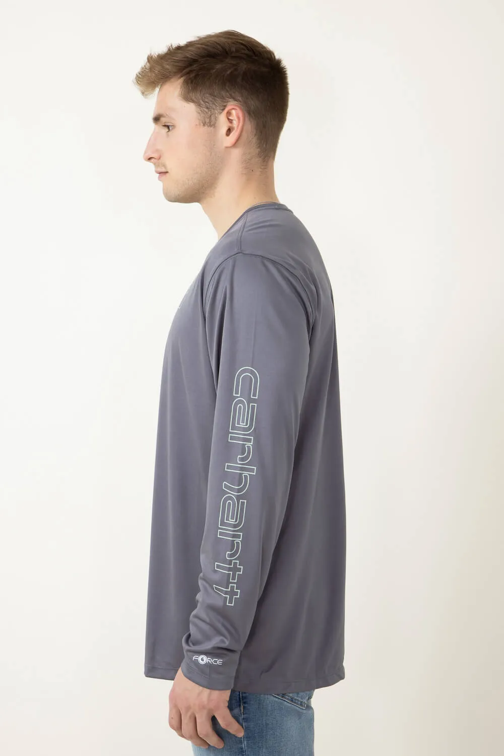 Carhartt Long Sleeve Force Sun Defender Graphic T-Shirt for Men in Steel | 106164-STL-STEEL sold by Glik’s product image thumbnail 4