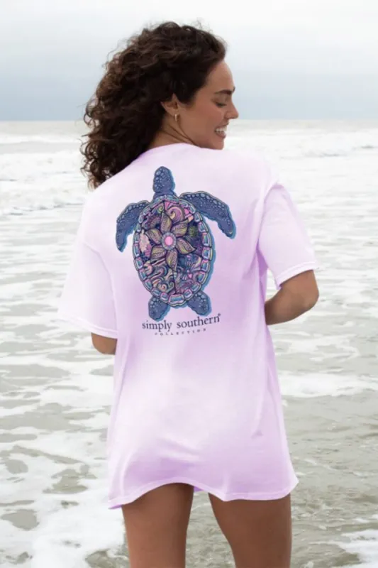 Simply Southern Tracking Mandala Turtle T-Shirt for Women in Purple | TRACK-SS-MNDLTRTL-ASTER sold by Glik’s