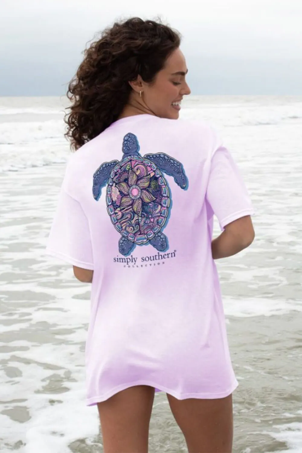 Simply Southern Tracking Mandala Turtle T-Shirt for Women in Purple | TRACK-SS-MNDLTRTL-ASTER sold by Glik’s