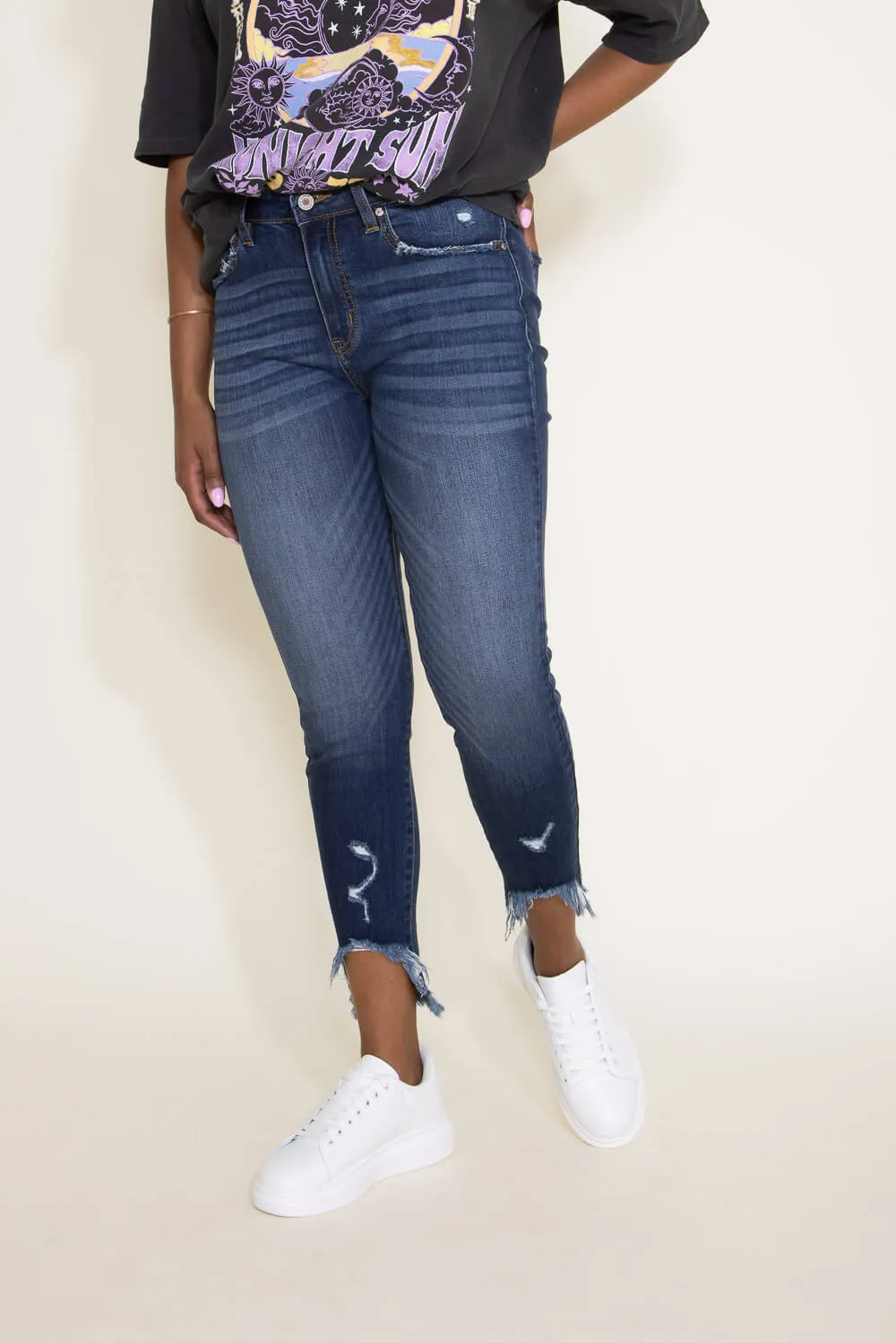 KanCan High Rise Fray Hem Ankle Skinny Jeans for Women | KC8395D sold by Glik’s product image thumbnail 5