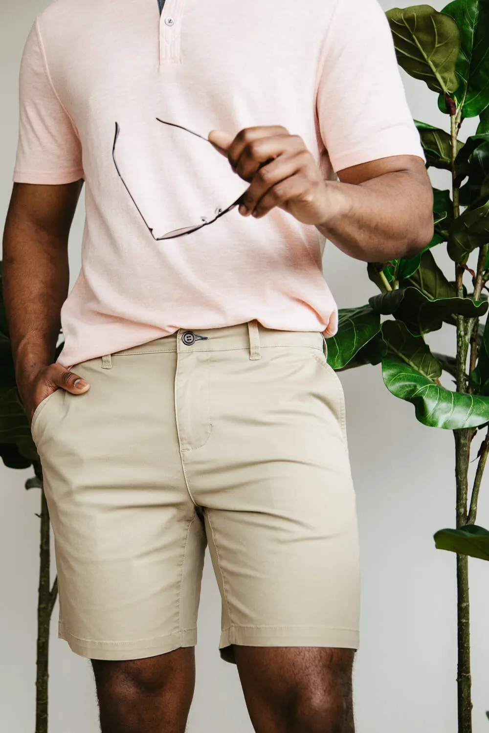 1897 Original 8" Wash Twill Shorts for Men in Khaki | 4GLX1222-KHAKI sold by Glik’s