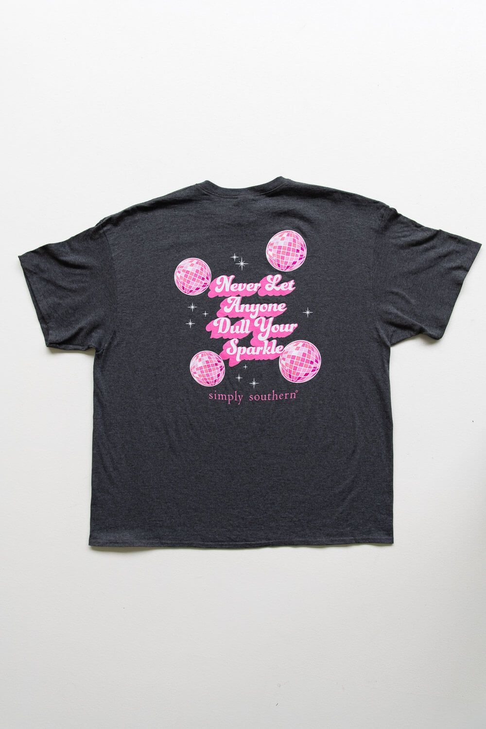 Simply Southern Plus Size Never Let Anyone T-Shirt for Women in Grey | EXT-CLR-SS-NEVERLETANYONE-CHARCOALHTHR sold by Glik’s