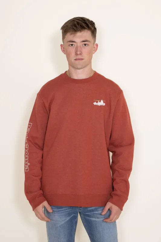 Patagonia Men’s 73 Uprisal Crewneck Sweatshirt in Red | 39656-BURD sold by Glik’s