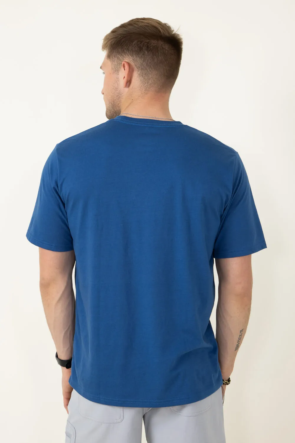 Huk Fishing Huk Stacked Logo T-Shirt for Men in Navy Blue | H1000427-489-SETSAIL sold by Glik’s product image thumbnail 2