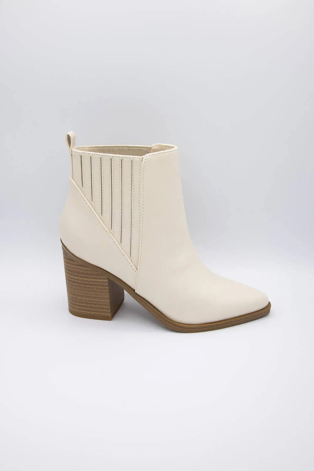 Soda Duvet Block Booties for Women in Off White | DUVETS-S OFF WHITE sold by Glik’s product image thumbnail 2