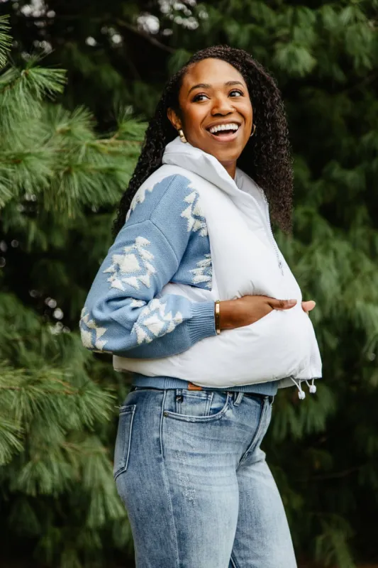 Simply Southern Cropped Puffer Vest for Women in White | PP-0223-PUFFY-VEST-WHITE sold by Glik’s