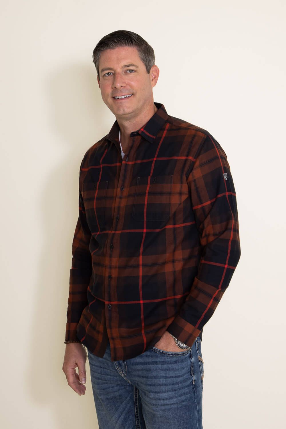 Kuhl Fugitive Flannel Shirt for Men in Red/Black | 7202-CHER sold by Glik’s product image thumbnail 4