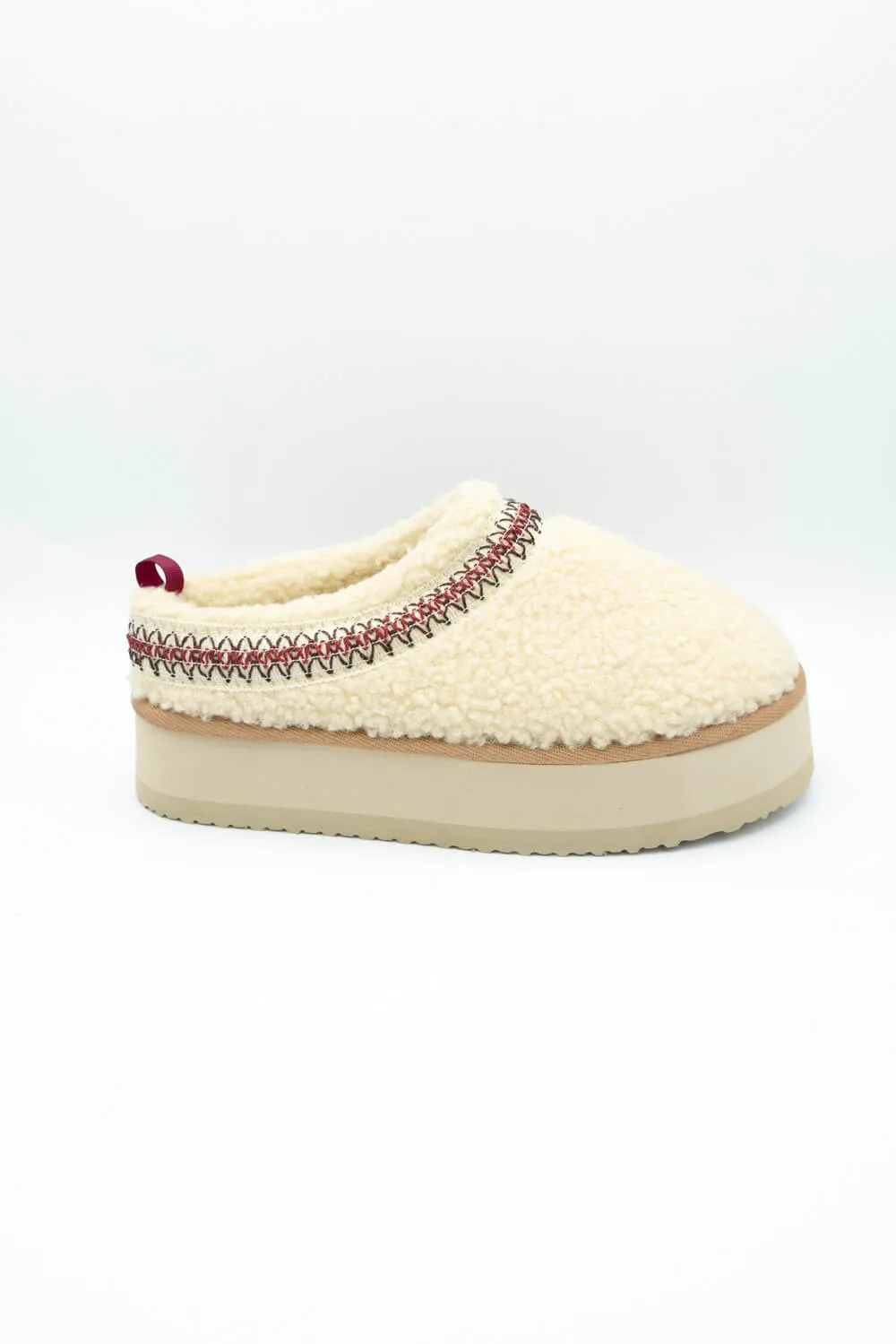 Simply Southern Platform Sherpa Slippers for Women in Cream | PP-0024-SLIPPER-PLTFRM-CRM sold by Glik’s product image thumbnail 2