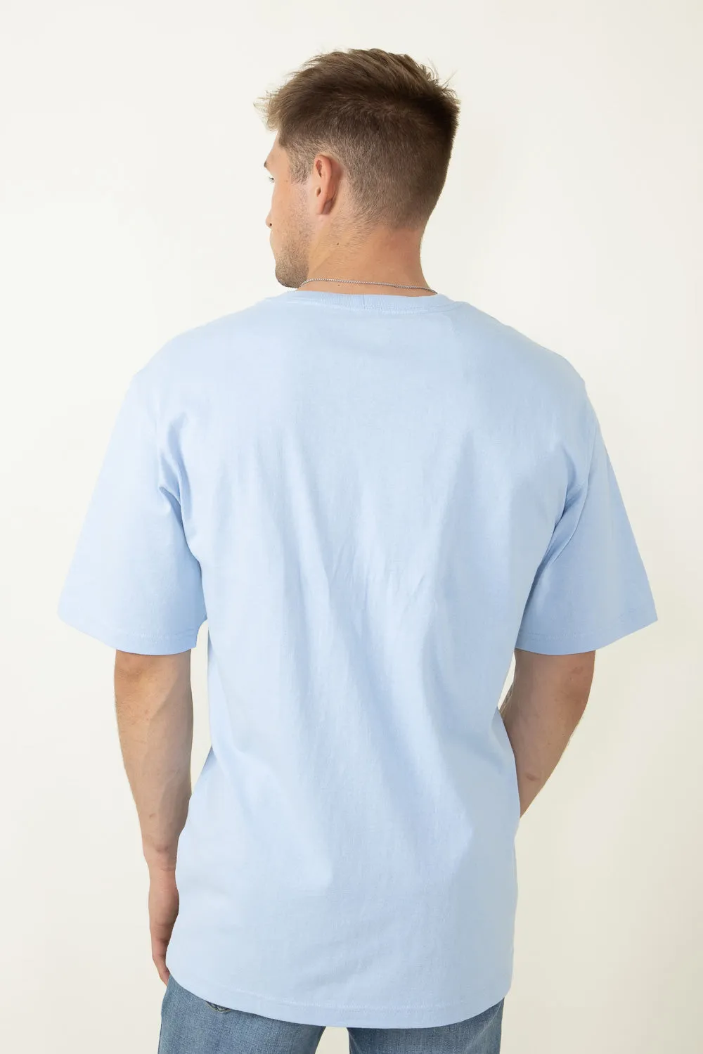 Carhartt Loose Fit Heavyweight Logo Graphic T-Shirt for Men in Blue | K195-HC5-FOGBLUE sold by Glik’s product image thumbnail 2