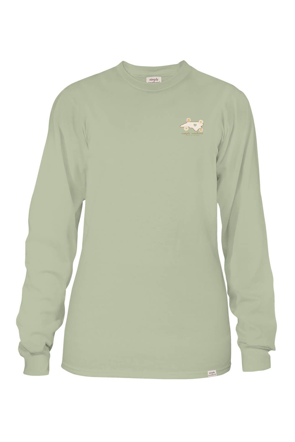 Simply Southern Long Sleeve North Carolina T-Shirt for Women in Sage | LS-STATE-NC-SAGE sold by Glik’s product image thumbnail 2