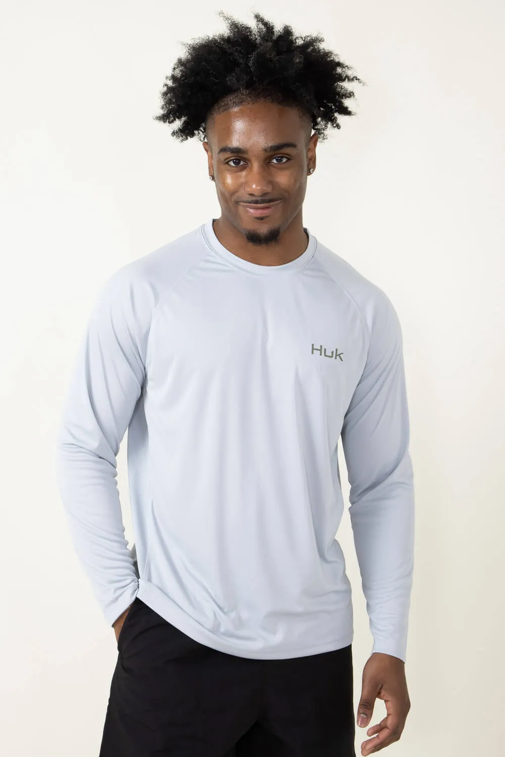 Huk Fishing Pursuit Ambush Long-Sleeve T-Shirt for Men in Grey | H1200598-034-HARBORMIST sold by Glik’s product image thumbnail 2