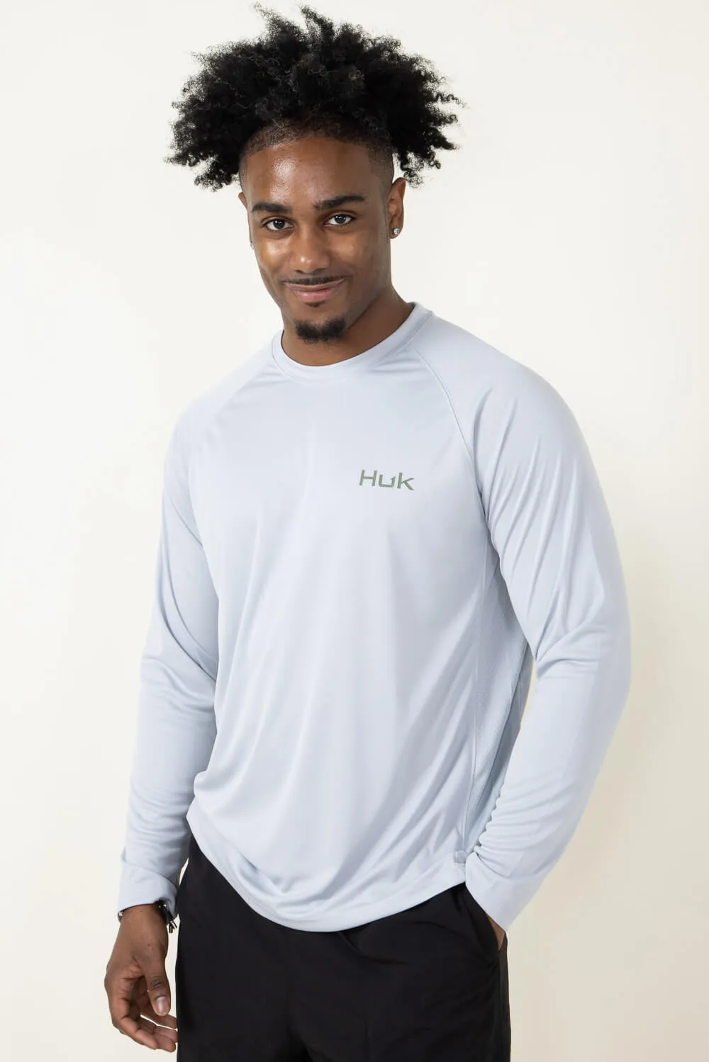 Huk Fishing Pursuit Ambush Long-Sleeve T-Shirt for Men in Grey | H1200598-034-HARBORMIST sold by Glik’s product image thumbnail 3